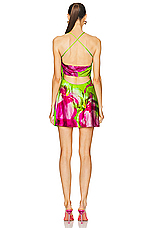 retrofete Azura Dress in Lime Anthurium, view 3, click to view large image.
