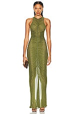 retrofete Marsann Dress in Military Green, view 1, click to view large image.
