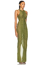 retrofete Marsann Dress in Military Green, view 2, click to view large image.