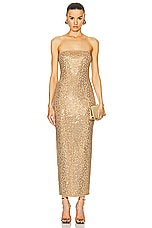 retrofete Boa Dress in Iridescent Gold, view 1, click to view large image.