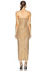 retrofete Boa Dress in Iridescent Gold, view 3, click to view large image.