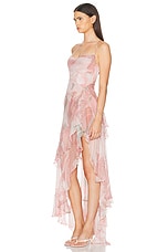 retrofete Samara Dress in Dusty Pink Botanical, view 3, click to view large image.