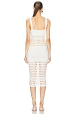 retrofete Avril Crochet Dress in White, view 3, click to view large image.