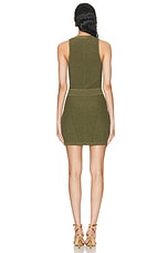 retrofete Ellison Dress in Metallic Military Green, view 3, click to view large image.