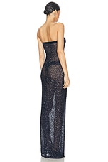 retrofete Villy Sequin Gown in Navy, view 3, click to view large image.