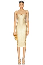 retrofete Charlize Dress in Gold, view 1, click to view large image.