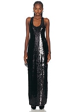 retrofete Bella Sequin Dress in Black, view 2, click to view large image.