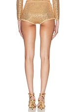retrofete Tru Short in Gold & Metallic Nude, view 3, click to view large image.