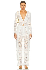 retrofete Alaia Cardigan in Iridescent White, view 1, click to view large image.