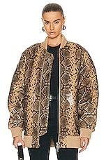 retrofete Halle Jacket in Tannin Snake, view 2, click to view large image.
