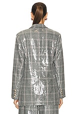 retrofete Enid Blazer in Grey Plaid, view 4, click to view large image.
