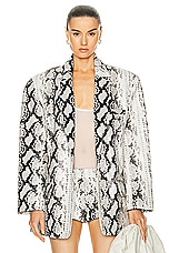 retrofete Chloe Blazer in Neutral Snake, view 1, click to view large image.
