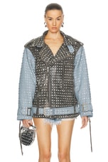 retrofete Rebel Jacket in Tangier & Silver, view 2, click to view large image.