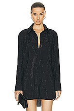 retrofete Maddox Shirt Dress in Black, view 1, click to view large image.