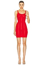 SABLYN Elm Fitted Knit Dress in Scarlet, view 1, click to view large image.