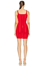 SABLYN Elm Fitted Knit Dress in Scarlet, view 3, click to view large image.