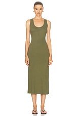 SABLYN Roxanne Slim Fit Scoop Neck Dress in Olive, view 1, click to view large image.