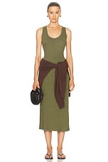 SABLYN Roxanne Slim Fit Scoop Neck Dress in Olive, view 4, click to view large image.