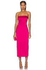 SABLYN Severine Strapless Dress in Lipstick, view 1, click to view large image.