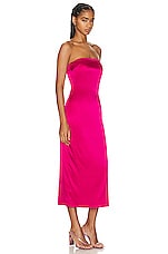 SABLYN Severine Strapless Dress in Lipstick, view 2, click to view large image.