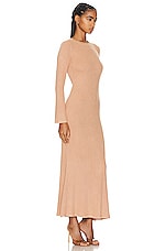 SABLYN Shiloh Flare Maxi Rib Dress in Almondine, view 2, click to view large image.
