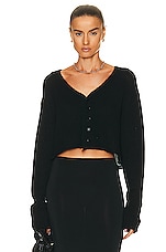 SABLYN Bianco Cardigan in Black, view 1, click to view large image.