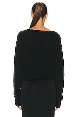 SABLYN Bianco Cardigan in Black, view 3, click to view large image.
