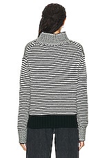 SABLYN Everett Cashmere Sweater in Black Stripe, view 3, click to view large image.