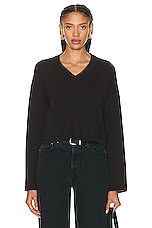 SABLYN Solana V Neck Sweater in Oak Tree, view 1, click to view large image.