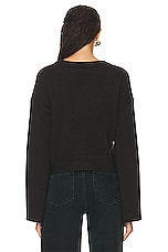 SABLYN Solana V Neck Sweater in Oak Tree, view 3, click to view large image.