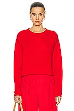 SABLYN Lance Rolled Hem Pullover Sweater in Scarlet, view 1, click to view large image.