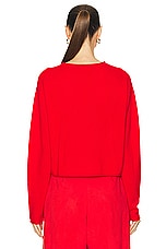 SABLYN Lance Rolled Hem Pullover Sweater in Scarlet, view 3, click to view large image.