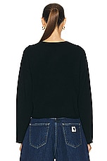 SABLYN Maureen Cashmere Sweater in Black, view 3, click to view large image.