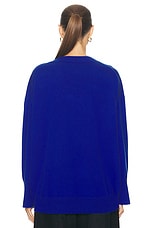 SABLYN Nylah B Slouchy V-neck Pullover Sweater in Lapis, view 3, click to view large image.