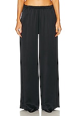 SABLYN Eddie Low Rise Silk Pant in Black, view 1, click to view large image.