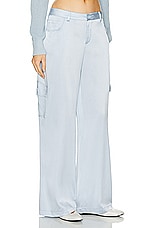 SABLYN Ronan Wide Leg Silk Cargo Pant in Whisper, view 2, click to view large image.