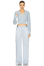 SABLYN Ronan Wide Leg Silk Cargo Pant in Whisper, view 4, click to view large image.