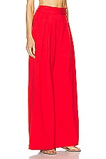 SABLYN Brooklyn Twill Pant in Scarlet, view 2, click to view large image.