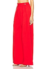 SABLYN Brooklyn Twill Pant in Scarlet, view 3, click to view large image.