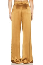 SABLYN Emerson High Rise Pleated Pant in Matte Gold, view 4, click to view large image.