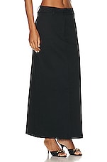 SABLYN Patricia Twill Skirt in Black, view 2, click to view large image.
