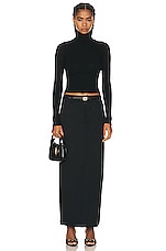 SABLYN Patricia Twill Skirt in Black, view 4, click to view large image.