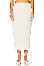 SABLYN Hedy Low Rise Silk Skirt in Gardenia, view 1, click to view large image.