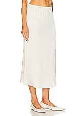 SABLYN Hedy Low Rise Silk Skirt in Gardenia, view 2, click to view large image.