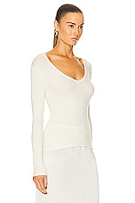 SABLYN Miko V Neck Top in Gardenia, view 2, click to view large image.