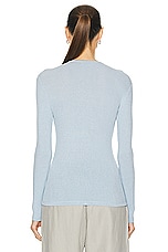 SABLYN Quincy Longsleeve Rib Shirt in Whisper, view 3, click to view large image.