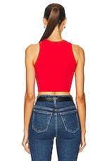 SABLYN Nadia Crop Top in Scarlet, view 3, click to view large image.