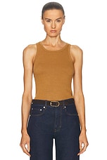 SABLYN Jameela Racerback Tank Top in Matte Gold, view 1, click to view large image.