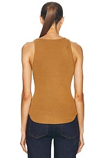 SABLYN Jameela Racerback Tank Top in Matte Gold, view 3, click to view large image.