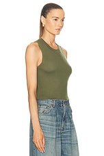 SABLYN Angie Sleeveless Rib Tank Top in Olive, view 2, click to view large image.